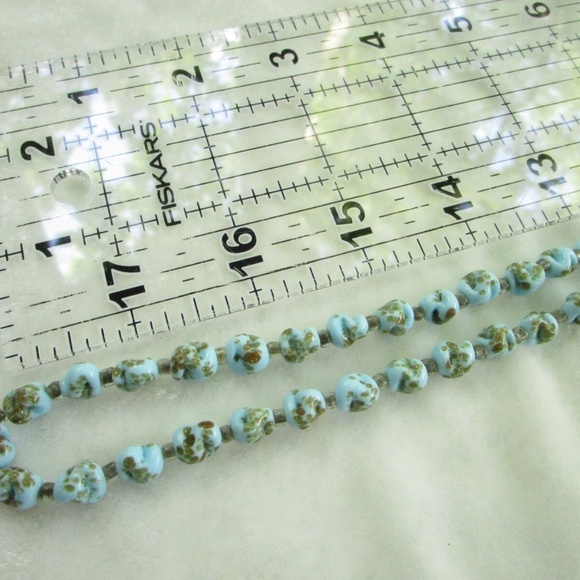 high-quality lot--3 long GLASS flapper bead necklaces, vintage 1960s+ - Picture 6 of 9